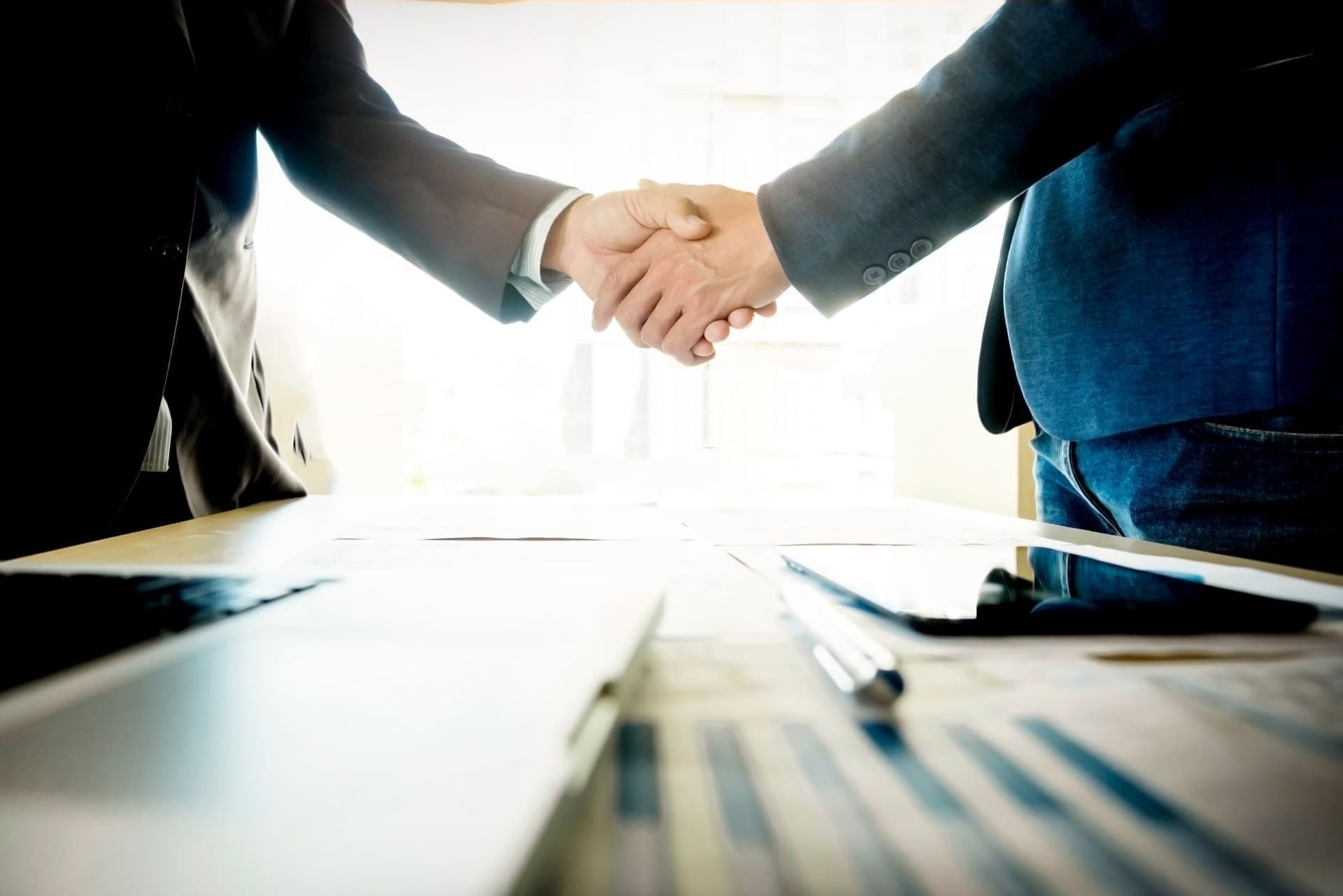 Men shaking hands