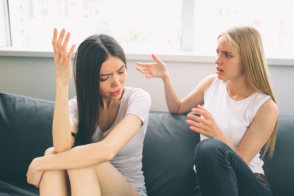 Flatmate arguing