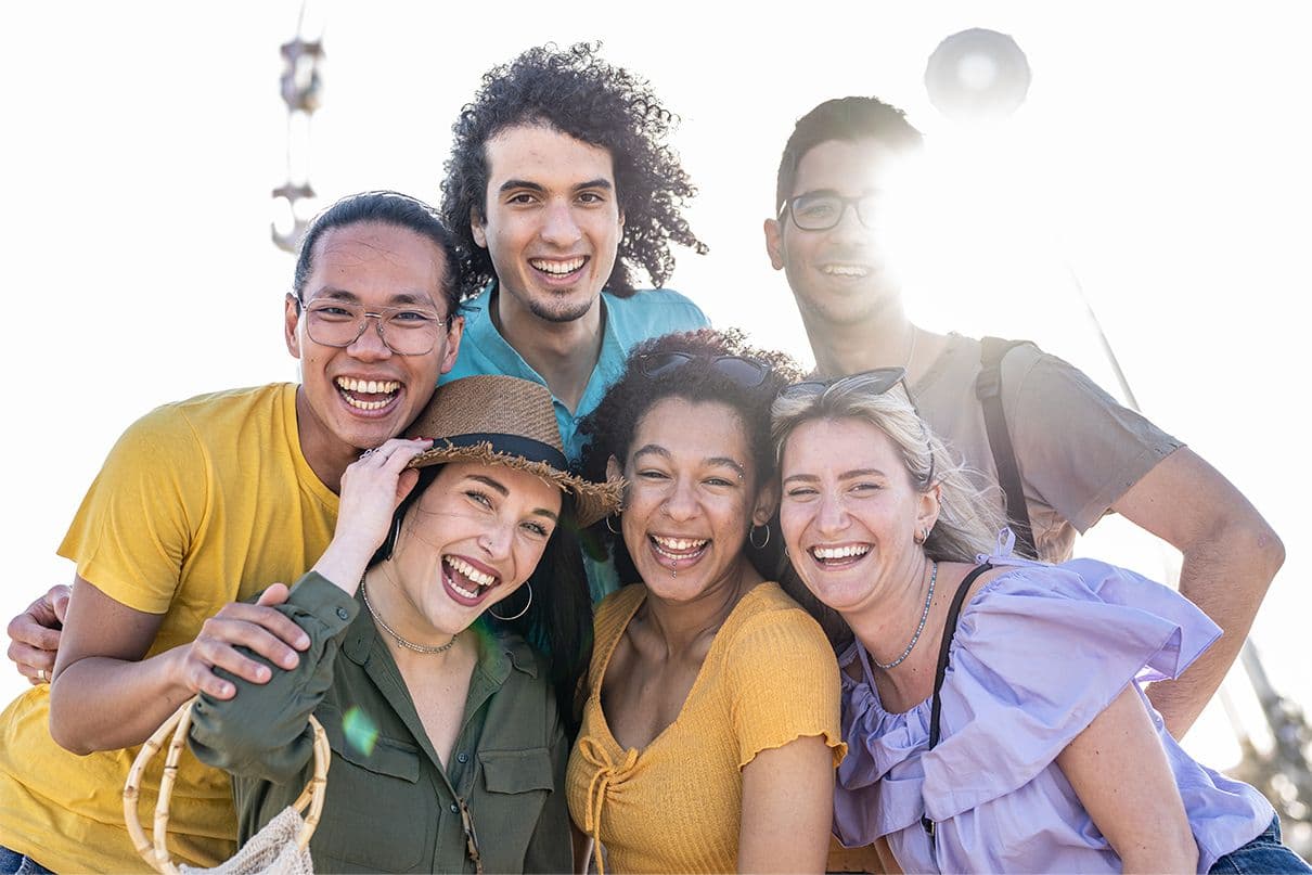 Gruppo di ragazzi in Erasmus